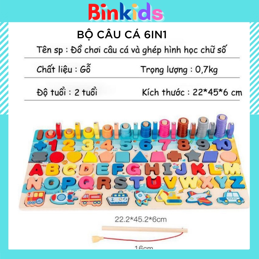 Đồ chơi cho bé bảng gỗ chữ cái ghép số câu cá bằng gỗ lắp ráp xếp hình thông minh cho trẻ em - Đồ chơi giáo dục bằng gỗ