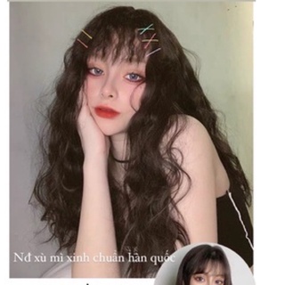 Tóc giả nguyên đầu uốn xù mì