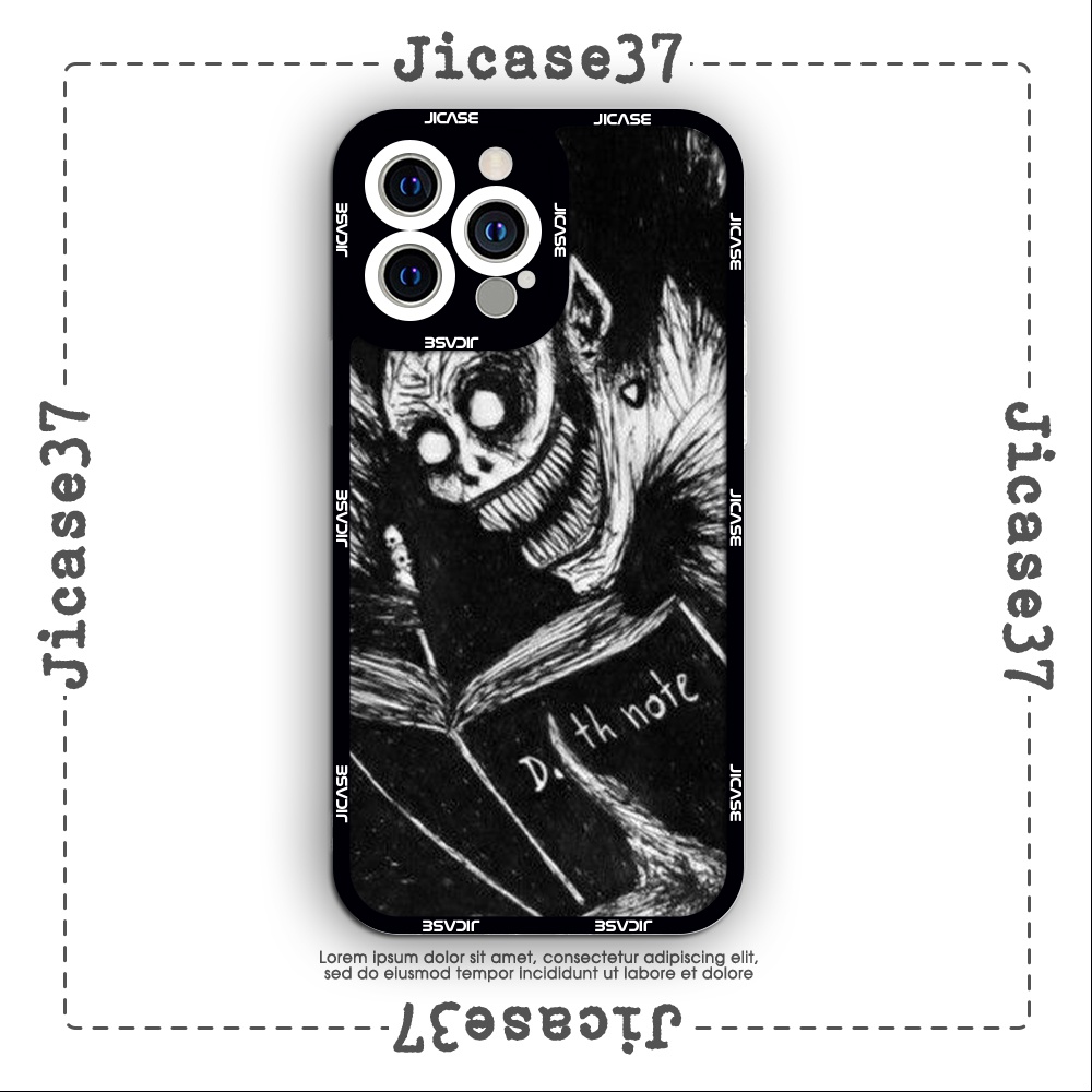 Ốp lưng iphone cạnh vuông Jicase Death Note aesthetic 6plus/6s/6splus/7/7plus/8/8plus/x/xs/11/12/pro/max/plus/promax