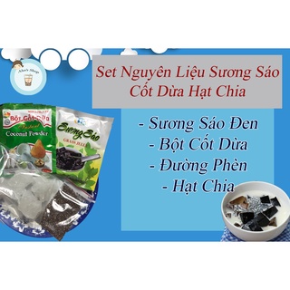 Combo nguyên liệu nấu chè sương sáo cốt dừa hạt chia