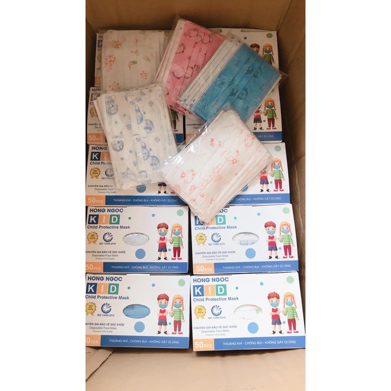 khẩu trang cho be hộp 50c giấy kk cho bé