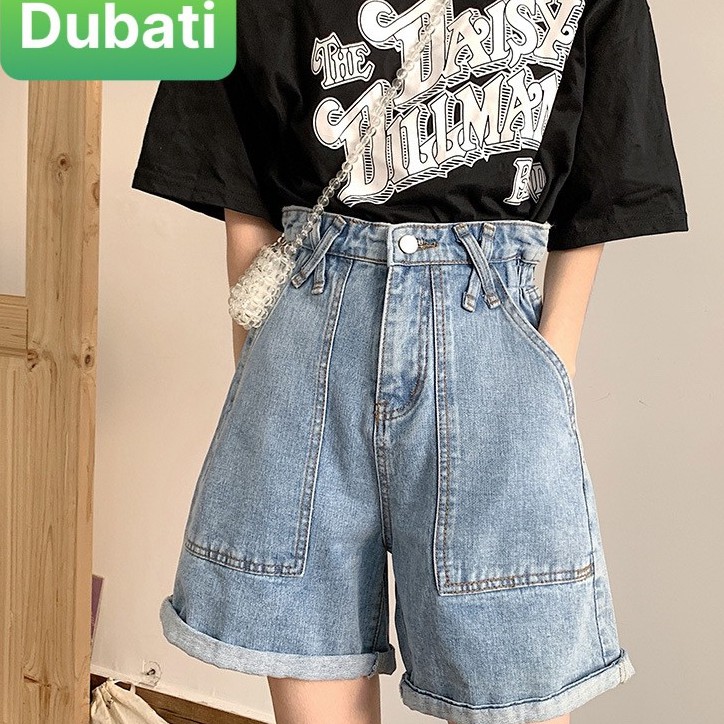 QUẦN SHORT JEAN LỬNG KIỂU NGỐ NỮ CHẤT BÒ XANH NƠ CHÉO HÀN QUỐC LƯNG CAO NÂNG MÔNG- DB 226- DUBATI FASHION