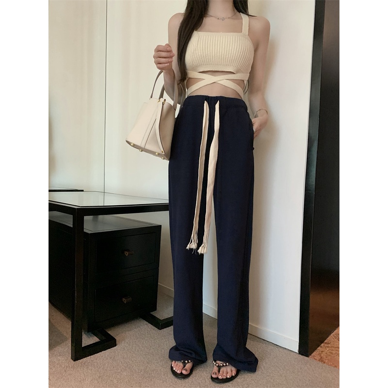 Quần dài ống rộng phong cách Hàn Quốc thời trang dành cho nữ