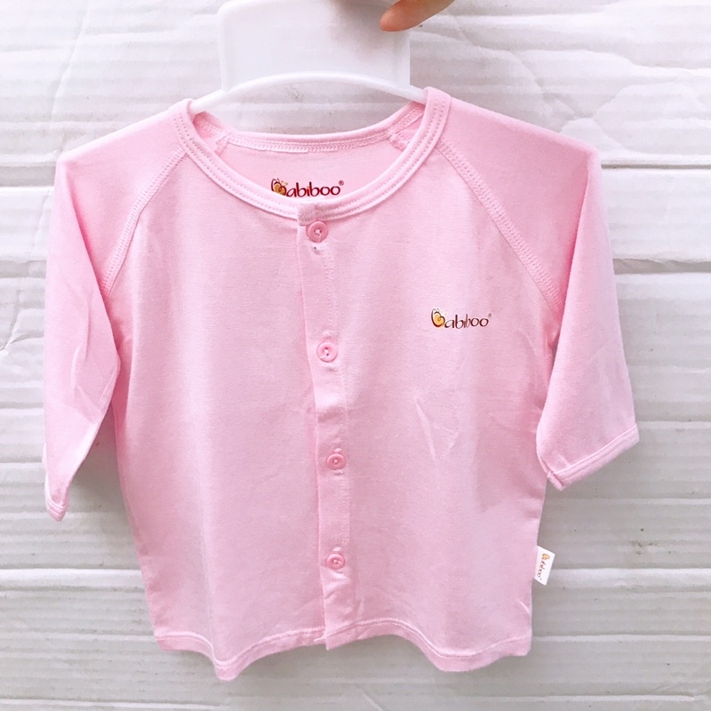 ÁO SƠ SINH DÀI TAY CÀI CÚC THẲNG VẢI VISCO SIÊU MỀM MỊN