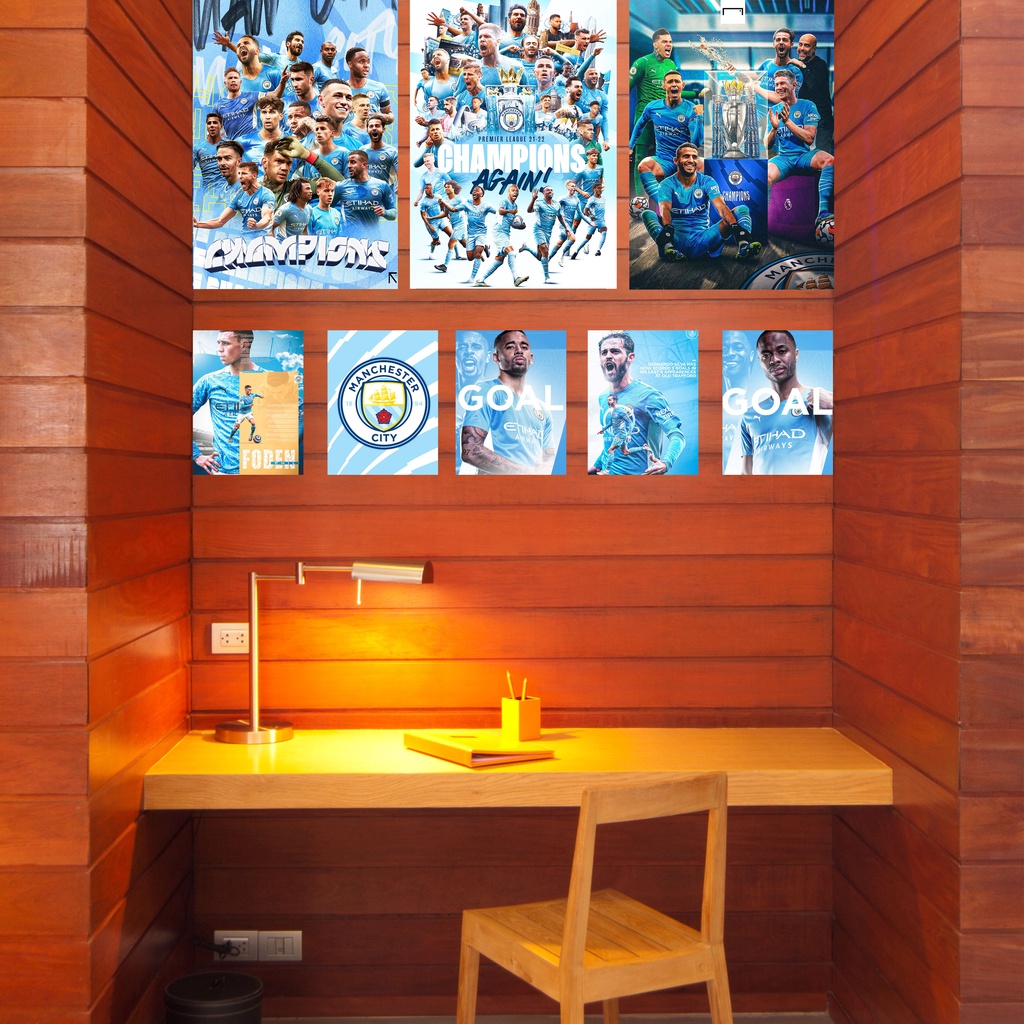 Poster Manchester City Vô Địch Ngoại Hạng Anh 2022-2023, Poster Bóng Đá Có In Theo Yêu Cầu