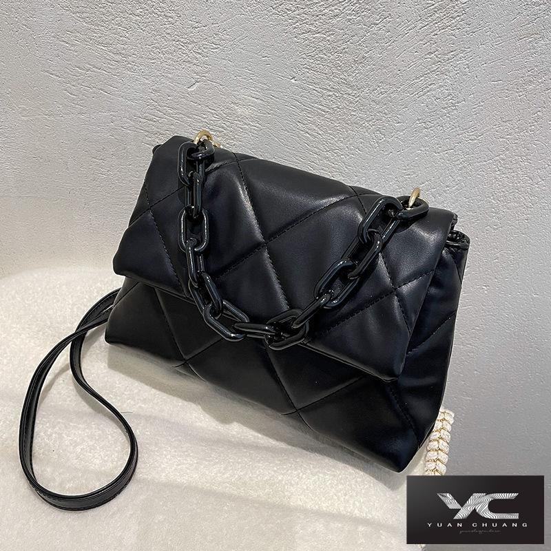 Túi Đeo Chéo Hình Vuông Nhỏ Họa Tiết Hình Thoi Thời Trang Thu Đông Năm Mới 2022 Chất Lượng Cao Cho Nữ