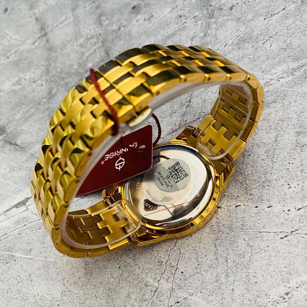 Đồng hồ Sunrise nam chính hãng Nhật Bản DM124SA.G.V - kính saphire chống trầy - chốn
