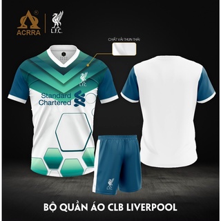 Bộ quần áo bóng đá LIVERPOOL xanh rêu thun thái cao cấp