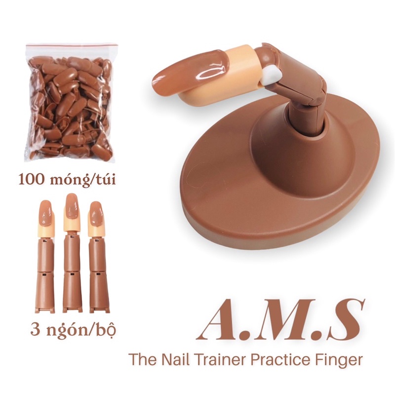 Bộ 3 ngón tay khớp  - Ngón tay giả thực hành làm Nail, vẽ móng - Sushi Nail Mi