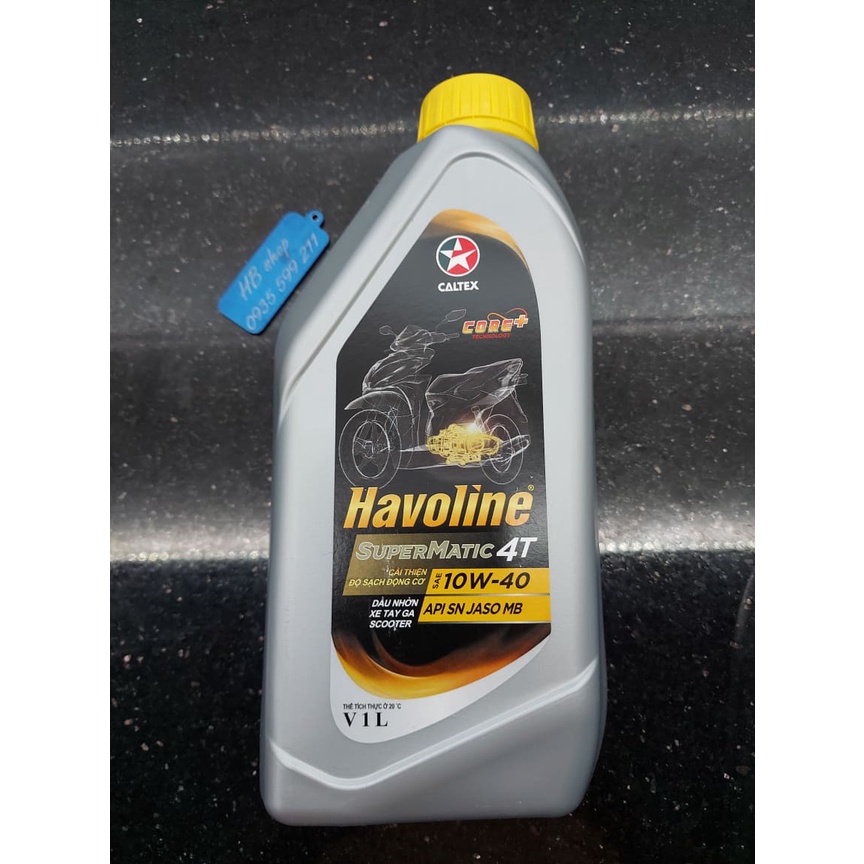 NHỚT HAVOLINE SUPER MATIC 10W40 XE GA 1L VÀ 800ML API/SN/JASO/MB