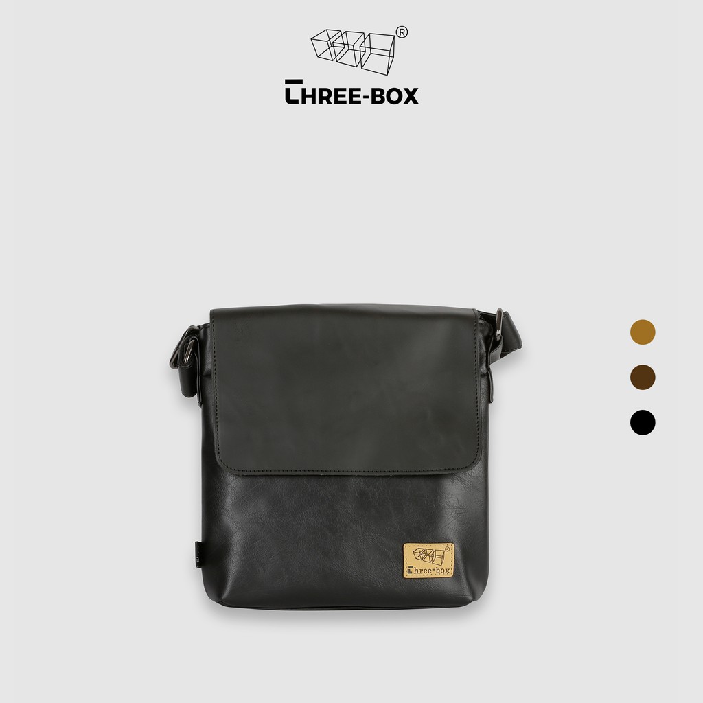 Túi da đeo chéo Three-Box chính hãng | MS3566