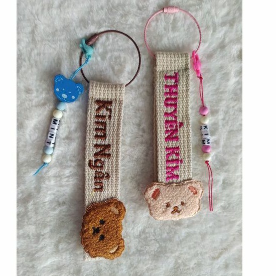 Nametag gấu thêu