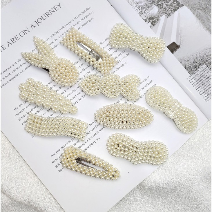 Kẹp Tóc Ngọc Trai Nhiều Mẫu Kiểu Dáng Nhẹ Nhàng Nữ Tính - Combo 20 Cái