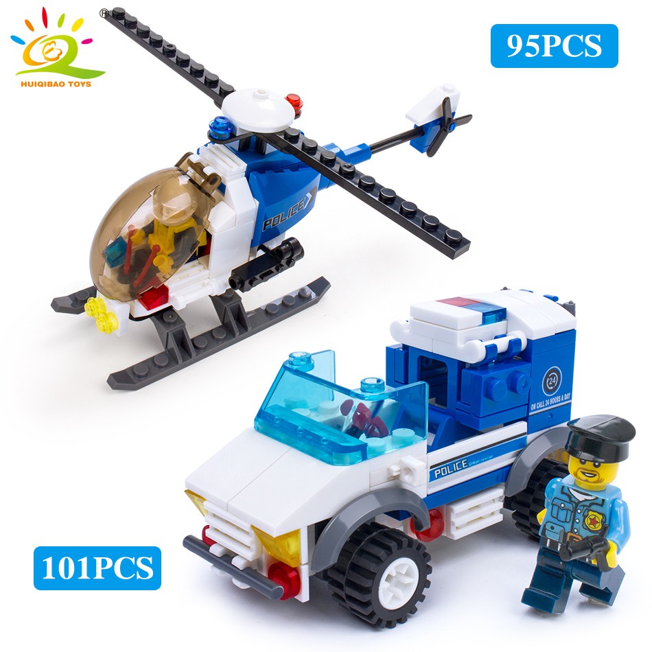 Bộ đồ chơi lắp ráp lego chủ đề xe cảnh sát sáng tạo