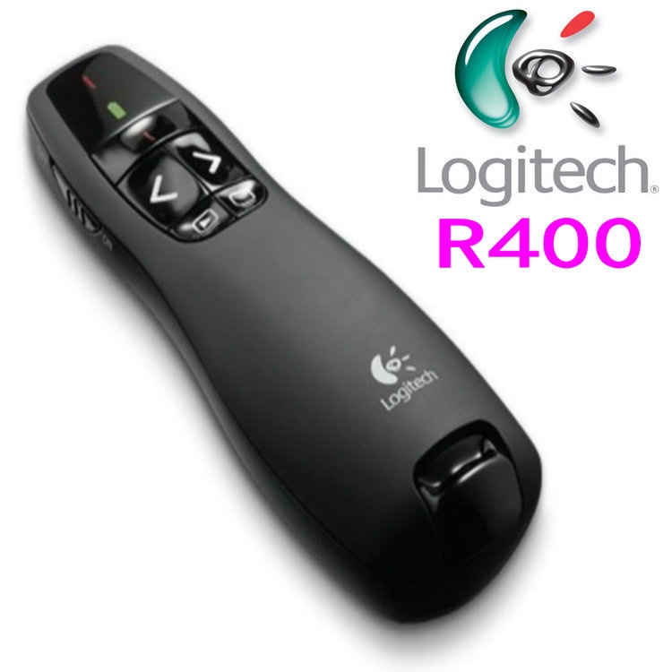 Bút trình chiếu Logitech R400, Bút chỉ Logitech R400 tặng kèm pin, Bảo hành 12 Tháng