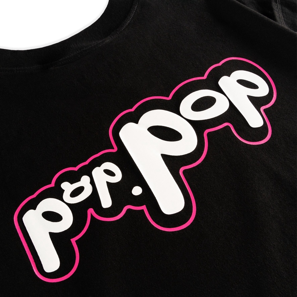 Áo Thun POPPOP BUBLLE LOGO TSHIRT BLACK/WHITE