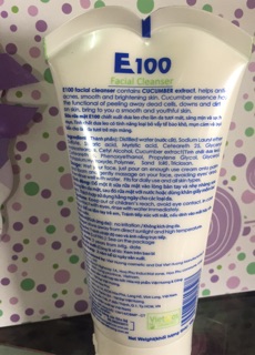Sữa rửa mặt Dưa leo E100 tuýp 100g