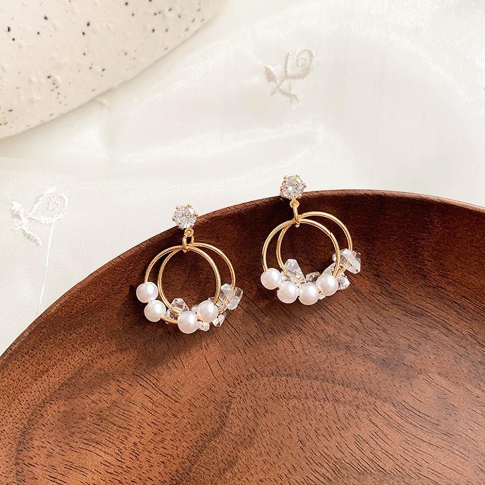 MXGOODS Bông Tai Ngọc Trai Thời Trang Cho Nữ