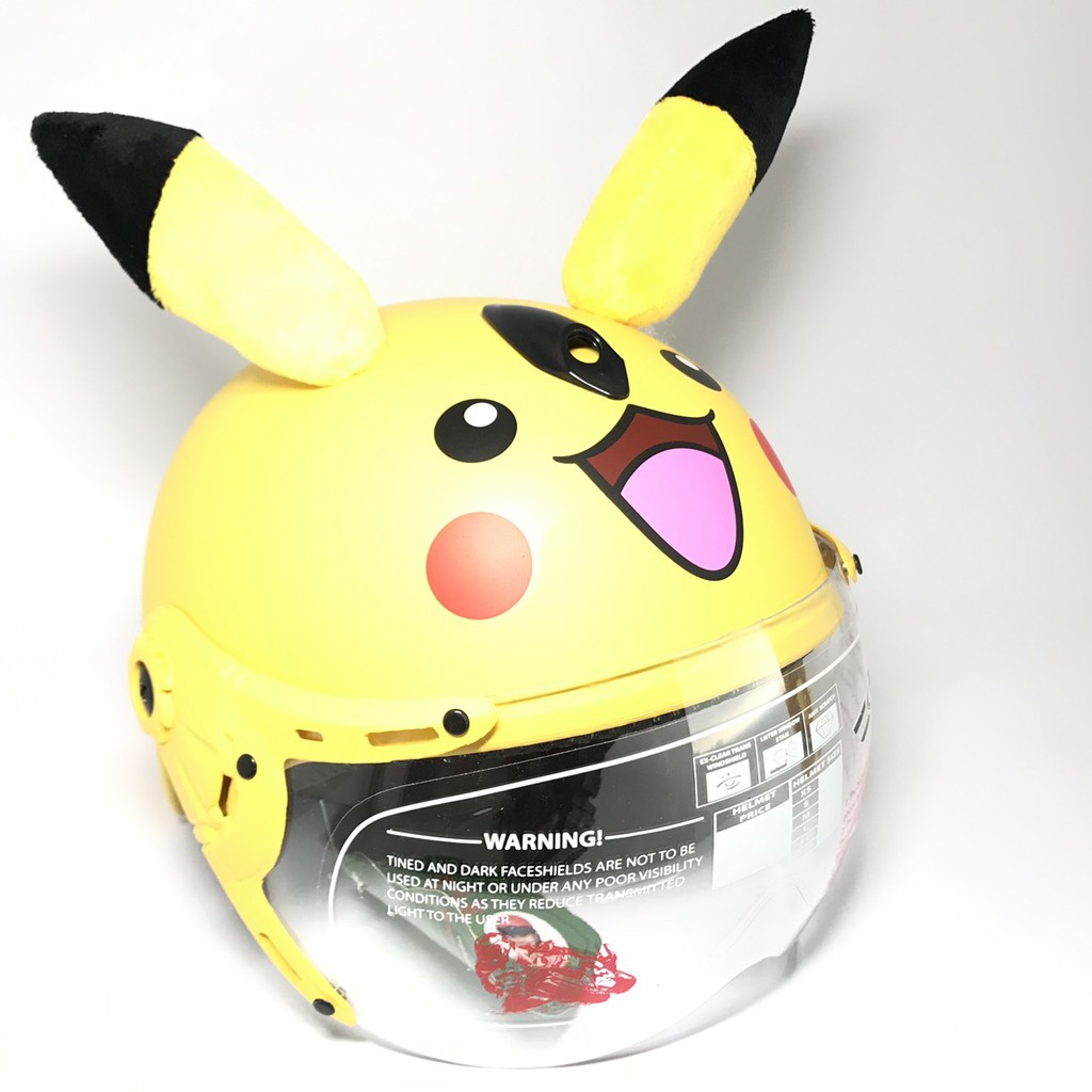Mũ bảo hiểm trẻ em có kính V&amp;S Helmet - Pikachu vàng - VS103KS
