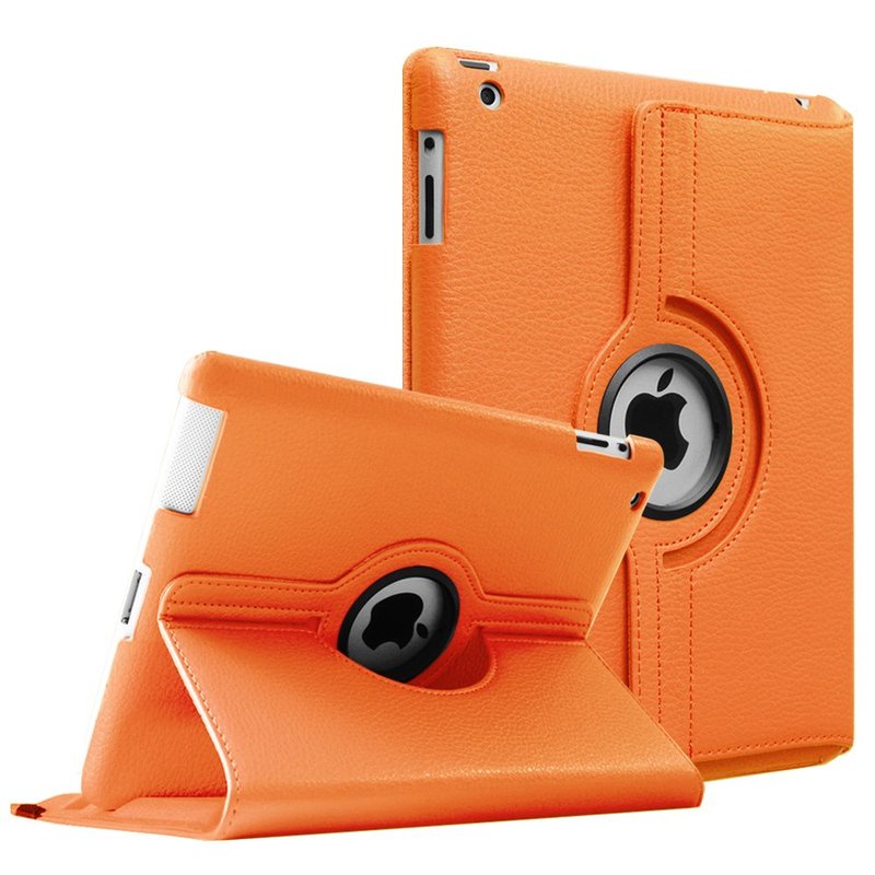 Bao da máy tính bảng PU có giá đỡ xoay 360 độ cho iPad 2 iPad 3 iPad 4 A1395 A1396 A1397 A1416 A1430 A1403 A1458 A1459 A1460