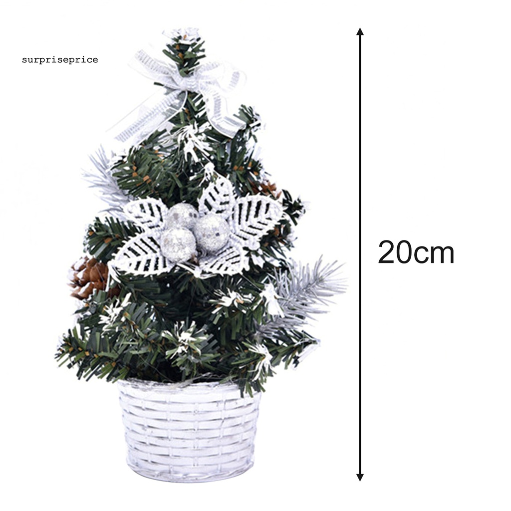 Cây thông giả mini để bàn trang trí dịp giáng sinh
