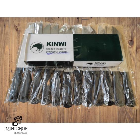 Dao Kinwi Stainless Steel Kitchen Knife Cán Nhựa Đen Dài 27cm - No.477