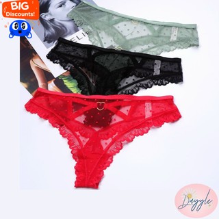 Quần Lót Nữ Đúc Ren Lọt Khe Kèm Dây Đan Chéo Mềm Mịn, Cuốn Hút - QR 6- Dayyle Sexy