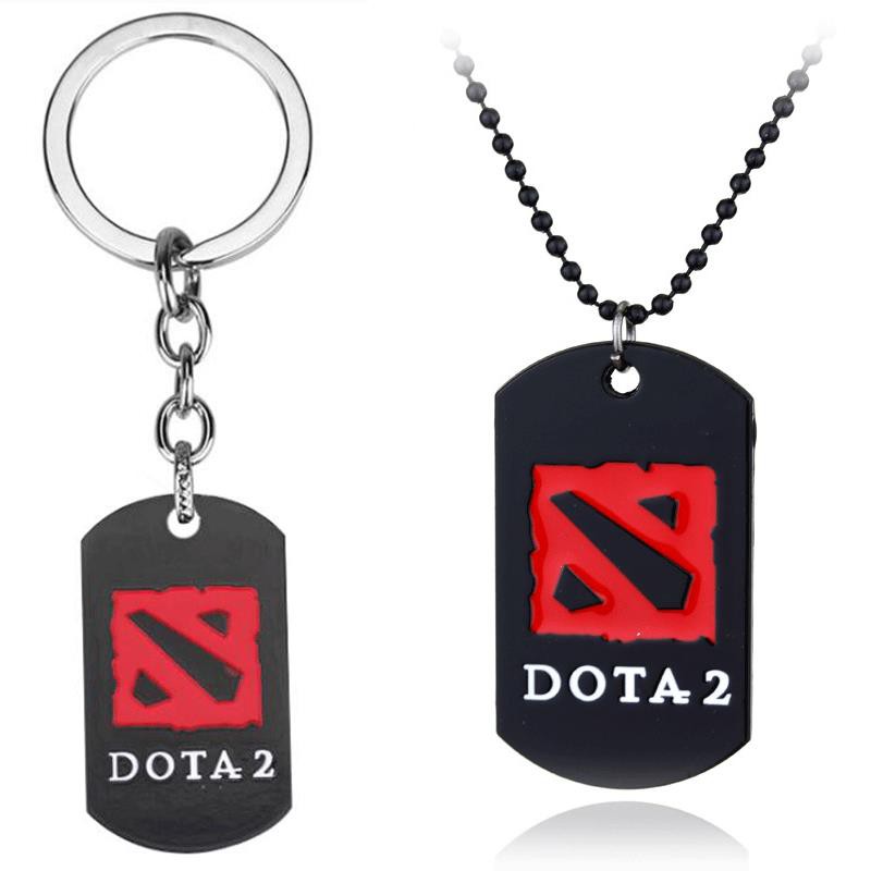 Dota2 tháp pháo 2 logo móc khóa trò chơi trực tuyến phổ biến phụ kiện ô tô nhỏ
