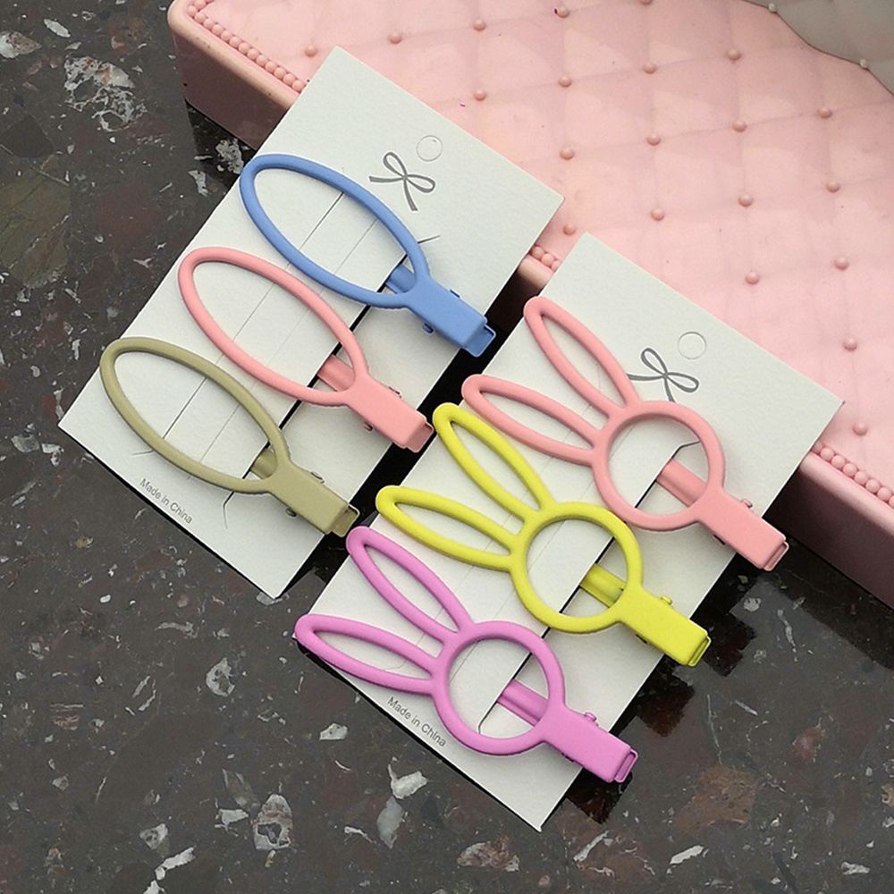 Set 3 kẹp tóc MIHAN1 nhiều màu sắc thiết kế hình học dễ thương