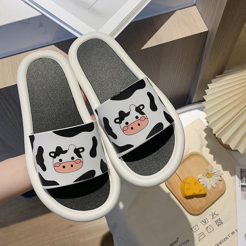 JY083-B01 BÒ Dép bò sữa đế tròn mềm mại, dép cao su đẹp giá rẻ