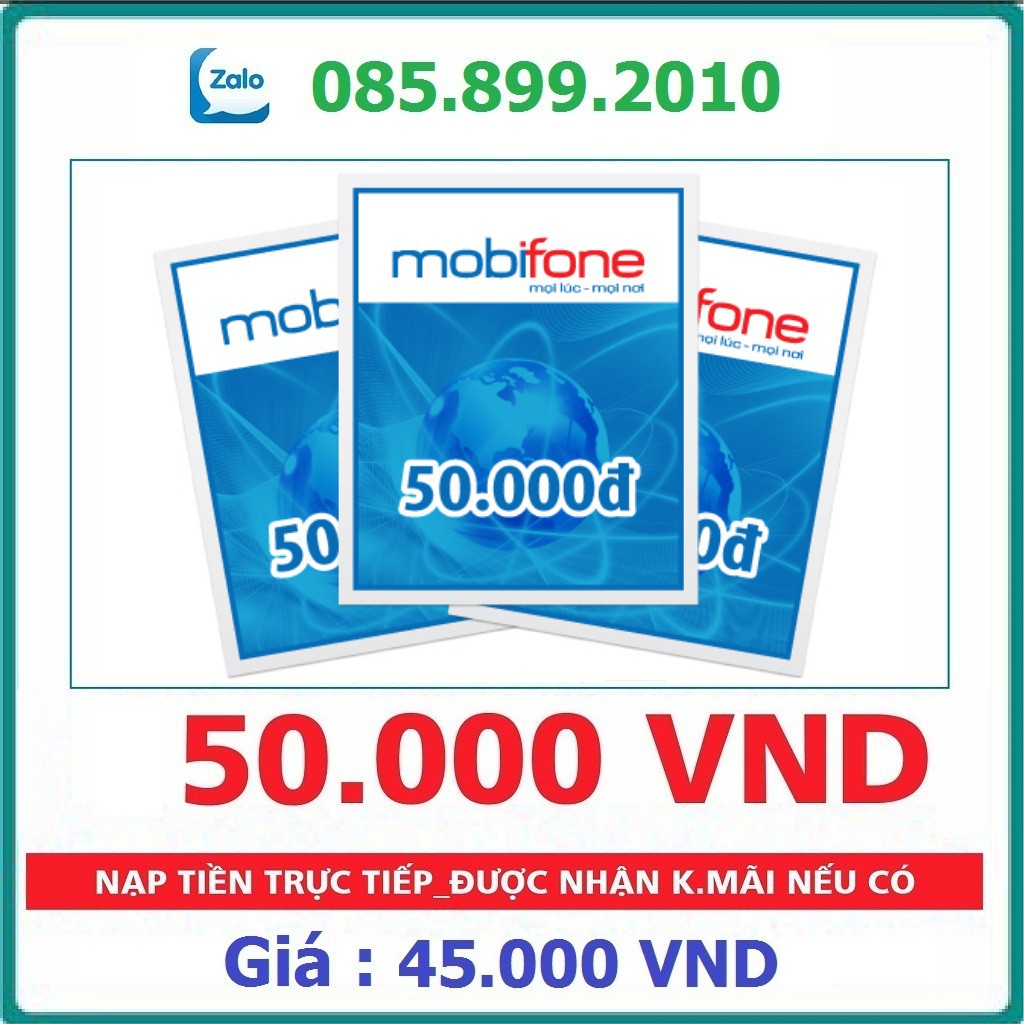 Thẻ Cào Mobifone Mệnh Giá 100K - 50K - 200K ( Nạp Nhanh Chiết Khấu Cao )