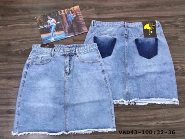 Váy jean chữ A bigsize 32-35