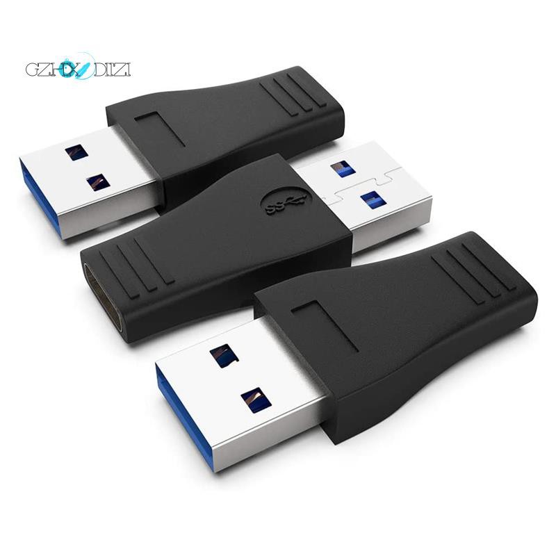 3PCS High Speed USB 3.1 Type C Female to USB 3.0 Type-A Male Adapter Converter Support PC Charging