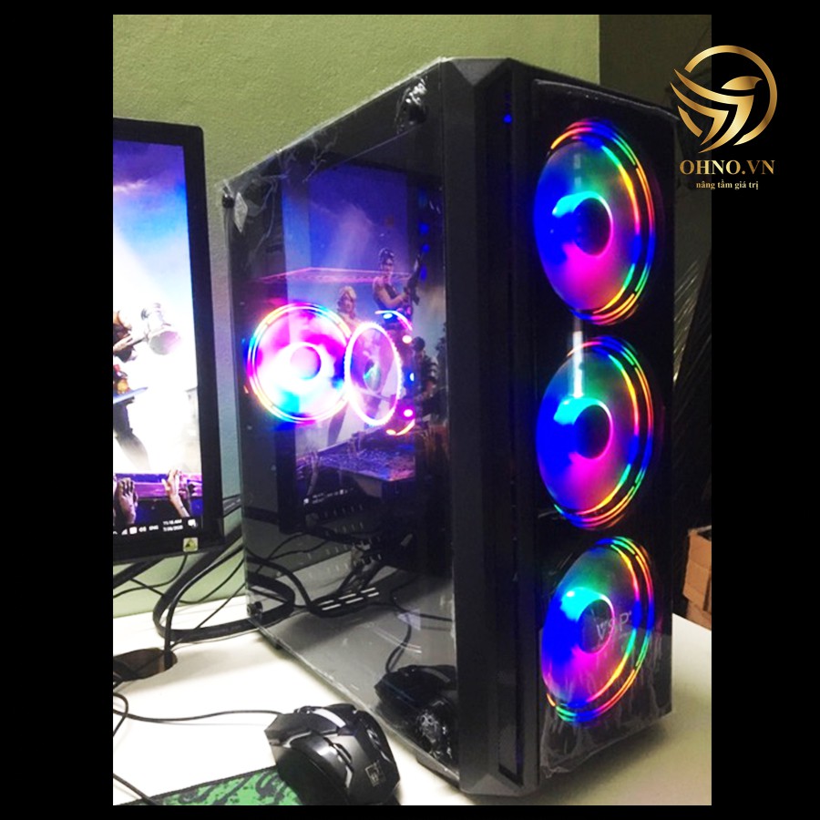 Case Máy Tính Mặt Kính Cường Lực VSP V3-607 Vỏ Thùng PC Case PC Máy Bàn Chính Hãng - OHNO VIỆT NAM