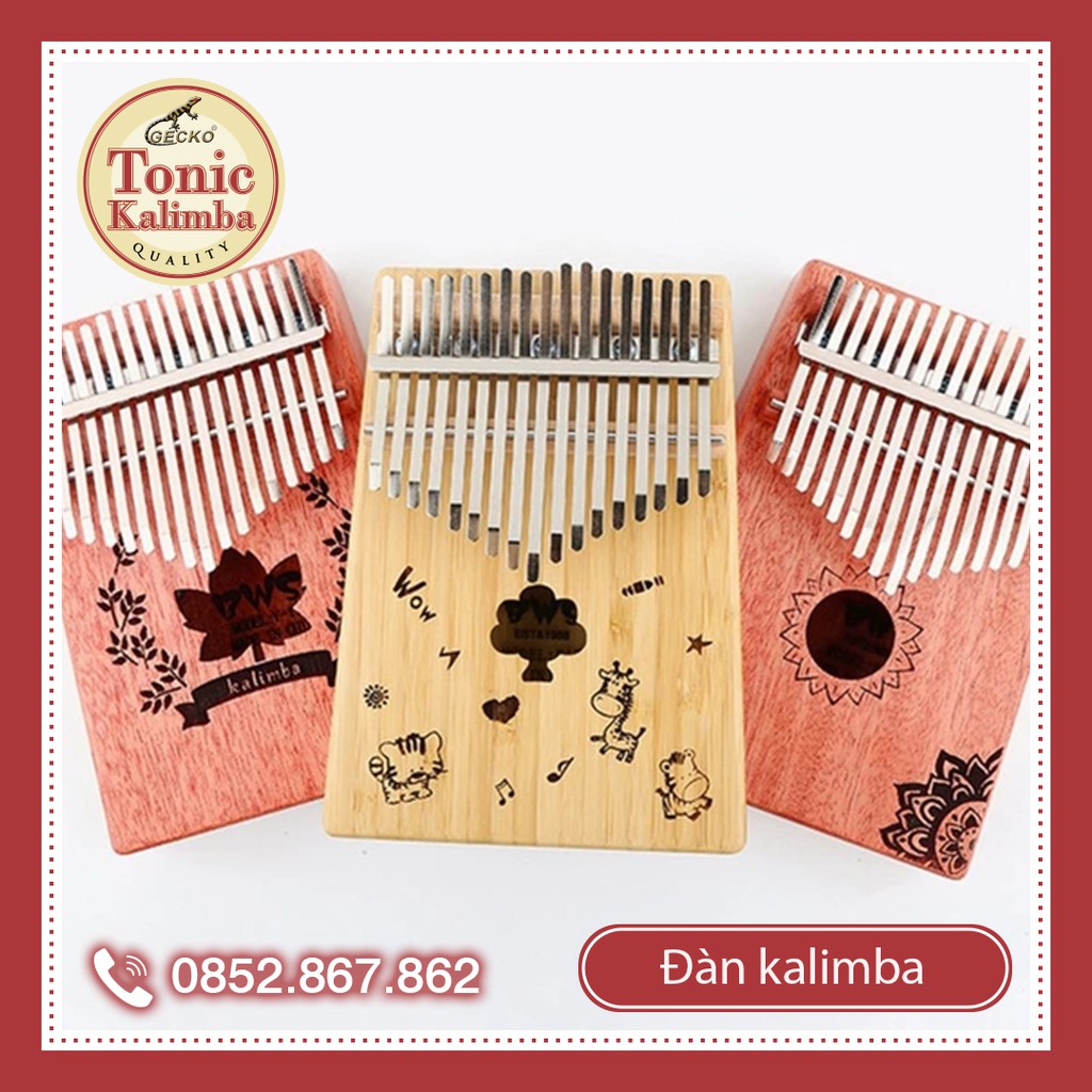 Đàn kalimba 17 phím dạng hộp âm to thump piano -BWS Nhiều mẫu