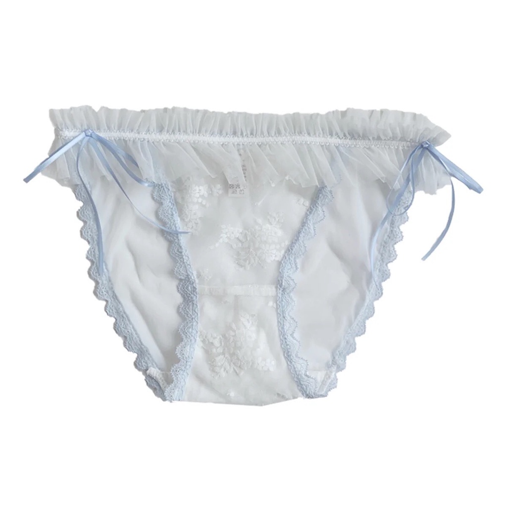 Quần lót nữ gợi cảm viền ren chất cotton mỏng mát mùa hè QL17