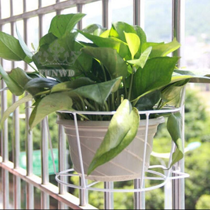 【FUNWD】Plant Stand Flower Pot Hooks Metal Bracket Wall Mount Hangers for Hanging Chimes Planters Outdoor Decoration