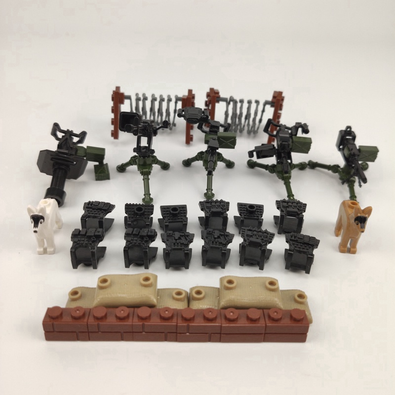 Set Toy For Children Gifts Bricks Lego Building Blocks Weapon Toys SWAT Model Ww2 Pine Tree Figures Military Diy