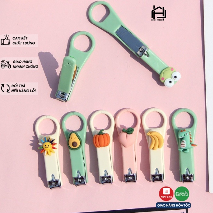 Bấm móng tay họa tiết cute , dụng cụ cắt móng tay móng chân hoạt hình siêu dễ thương, làm móc khóa an toàn tiện dụng