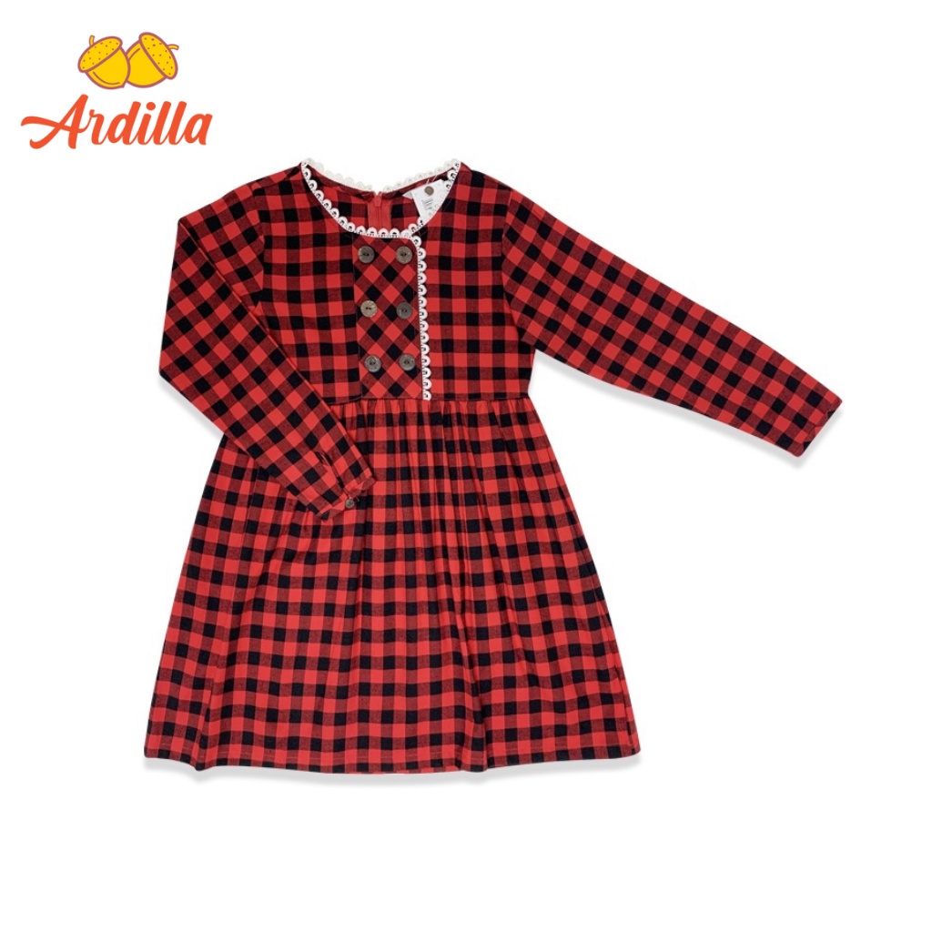 Váy Dài Tay Bé Gái ARDILLA Phong Cách Vintage, Chất Liệu Vải Mềm Mại Cho Bé Từ 6-13 Tuổi TA8500-VDT