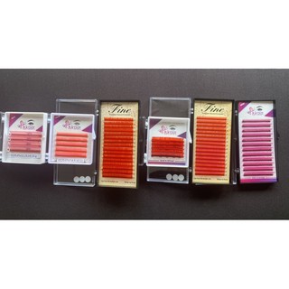 Tone đỏ-hồng/Nhóm mi màu tone đỏ & hồng- Lông mi nối mi màu đặc biệt - siêu hiếm, lạ & độc đáo