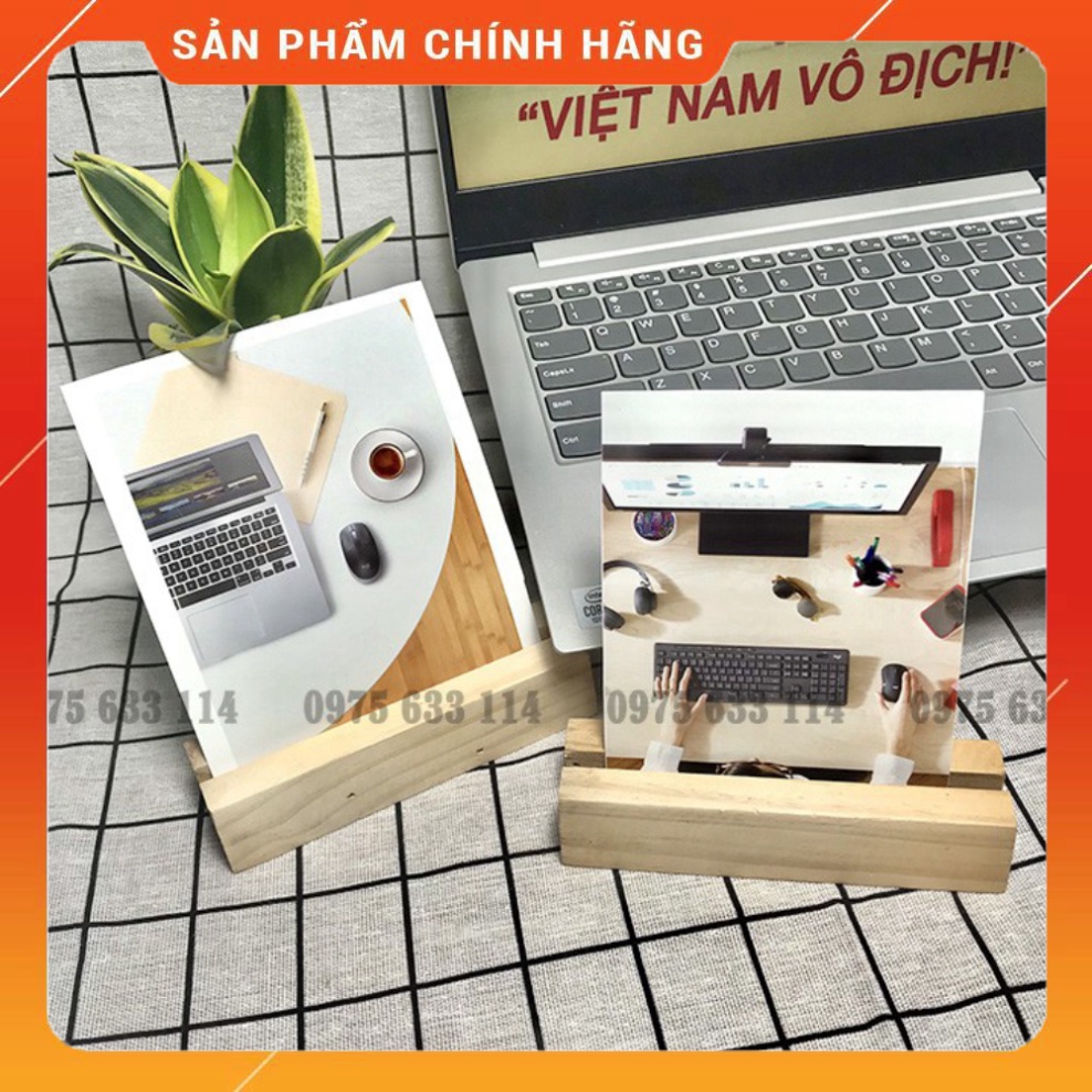 Thanh kẹp giữ ảnhFREESHIP Đế gỗ giữ thiệp decor cao cấp, phụ kiện trang trí phong cách Hàn Quốc