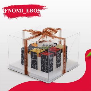 Hộp bánh gato , bánh kem sinh nhật nhựa trong suốt ( không kèm ruybang)