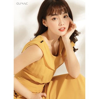 Đầm nhún eo bèo cổ GUMAC MS10945