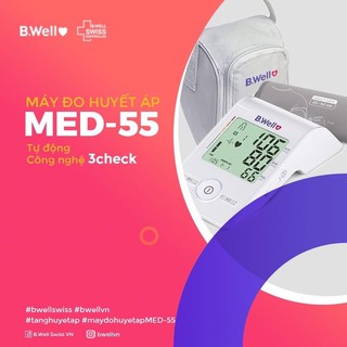 [Tặng Bộ Chuyển Đổi] Máy đo huyết áp bắp tay B.WELL MED-55 - Nhập khẩu chính hãng - Bảo hành 5 năm (1 đổi 1)