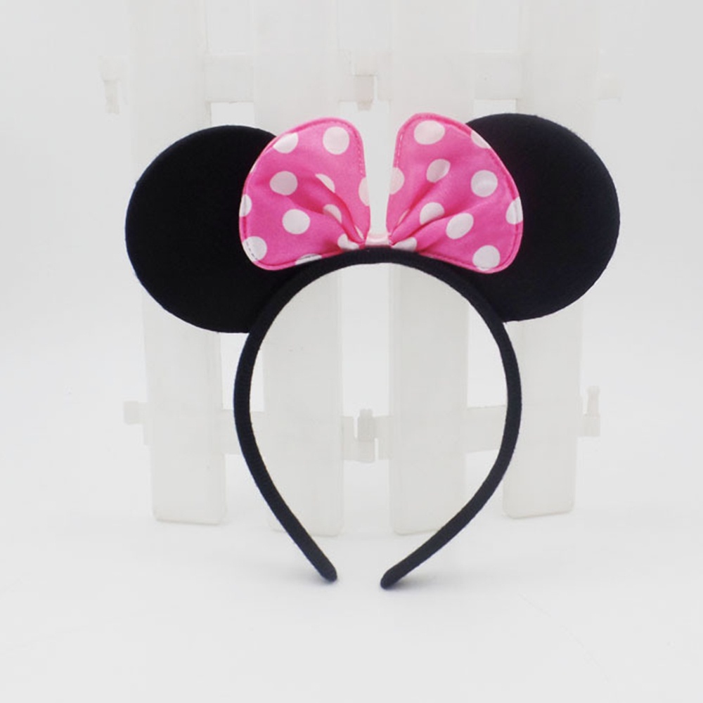 Băng đô cài tóc hình chuột Mickey/ nơ/ tai chuột Minnie thời trang cho bé gái