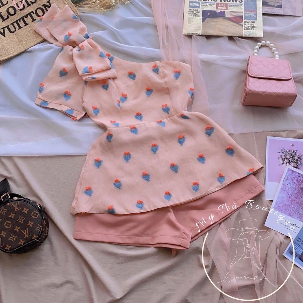 ❤️S5072🦄 SET BABYDOLL QUẦN ĐÙI LỆCH VAI 🦄 | BigBuy360 - bigbuy360.vn