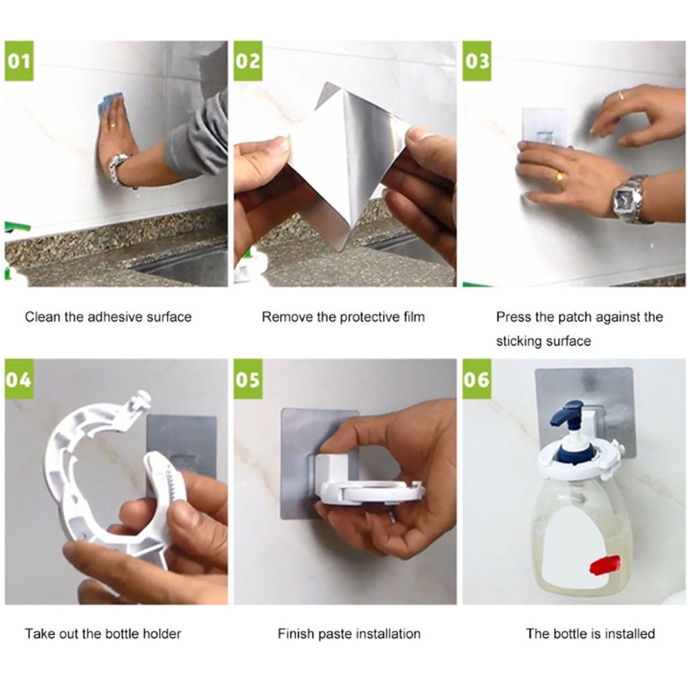 Giá đỡ chai sữa tắm gắn tường tự dính có thể điều chỉnh