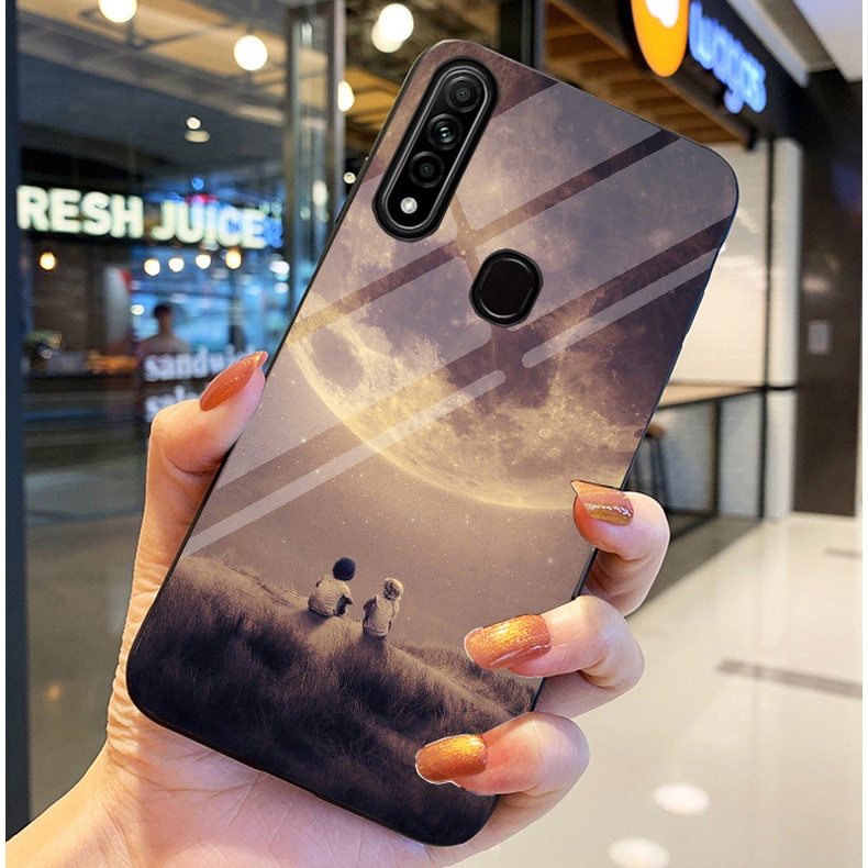 Ốp Lưng OPPO A31 Ốp kính bóng cao cấp Phi Hành Gia