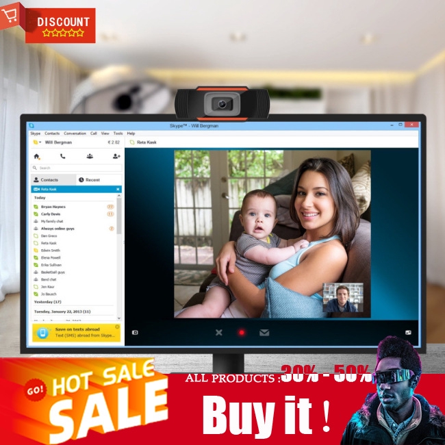 ✨HOT SALE✨Webcam lấy nét tự động hình ảnh HD tích hợp micro tiện dụng | BigBuy360 - bigbuy360.vn